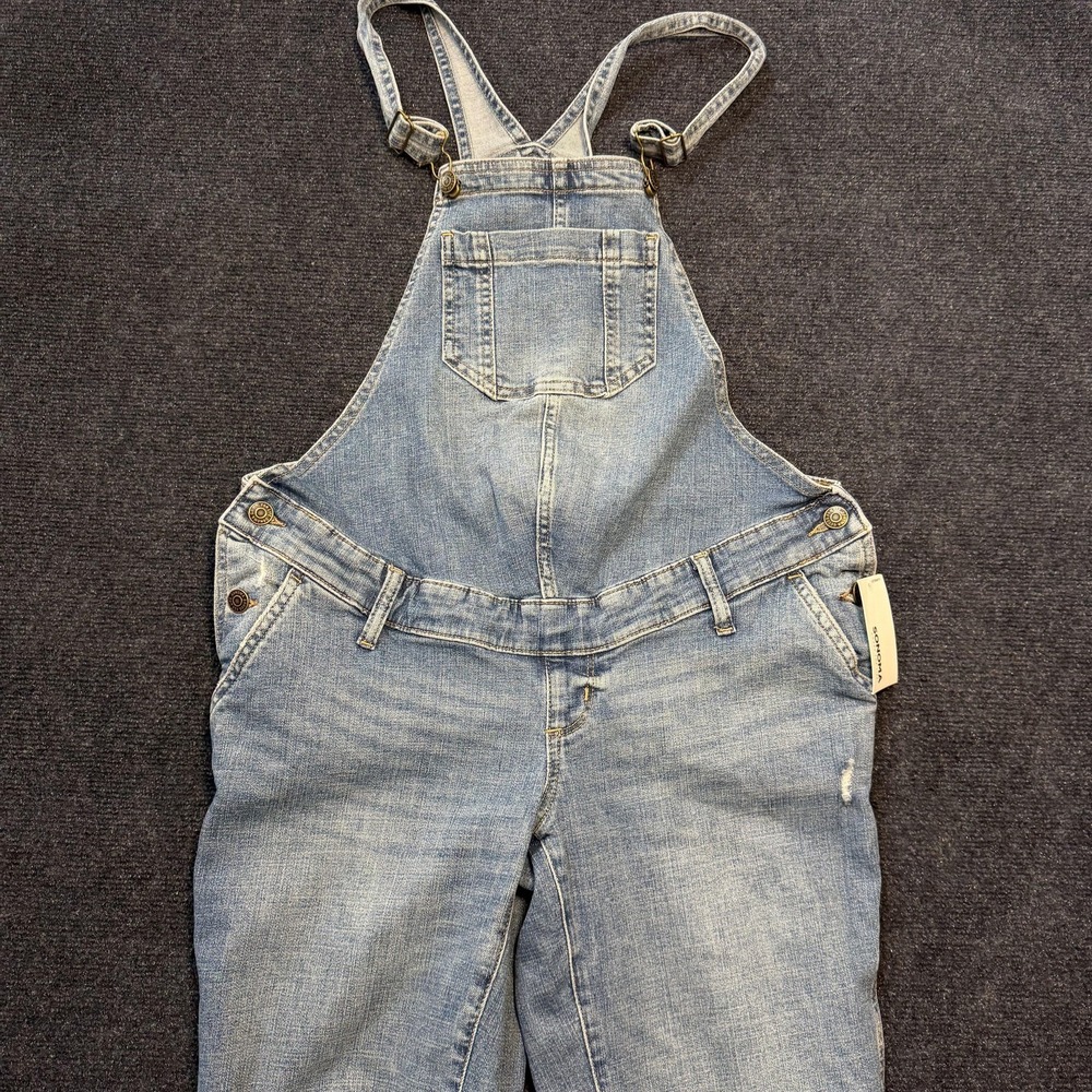 Sonoma Goods For Life Overalls Womens XS Blue Maternity Distressed Denim